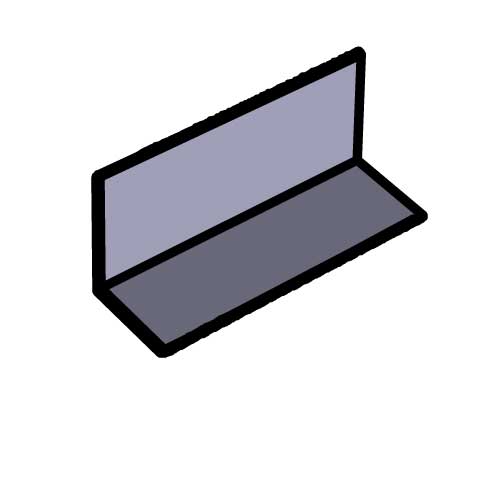 Plastic angle short 15mmx15mmx30mm